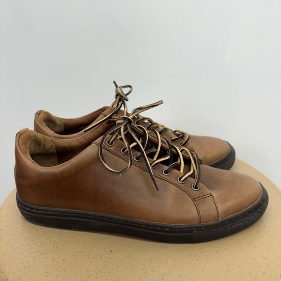 Thursday Boot Co. Men’s Premier Low Top Heritage Natural Leather Lace Up Sneaker - Picture 2 of 13